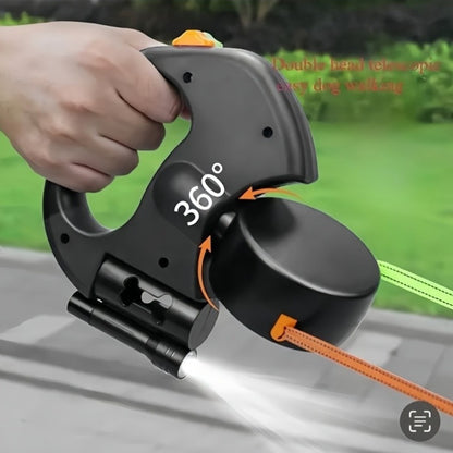 Dubbel koppel, Automatisk Utrullbar, Anti-trassel, 360° Rotation