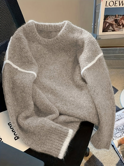 Damtröja med Rund Hals