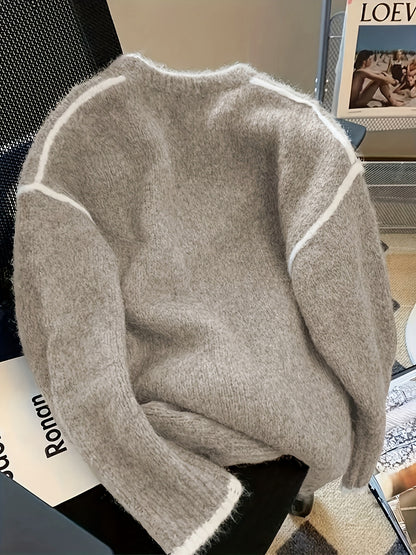 Damtröja med Rund Hals