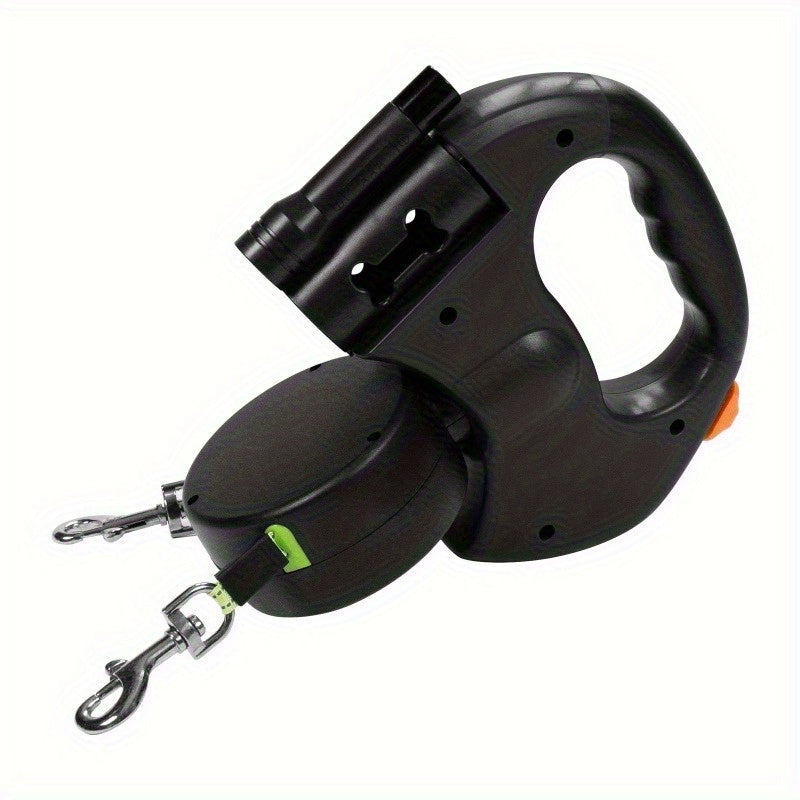 Dubbel koppel, Automatisk Utrullbar, Anti-trassel, 360° Rotation