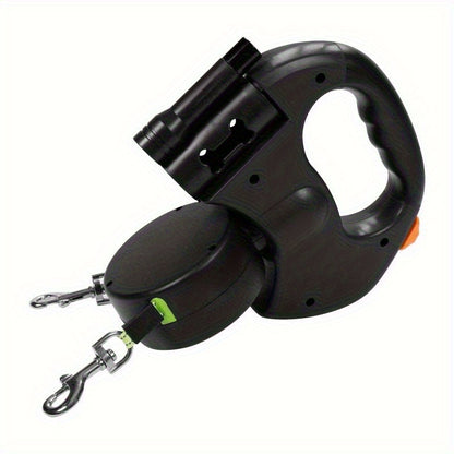 Dubbel koppel, Automatisk Utrullbar, Anti-trassel, 360° Rotation