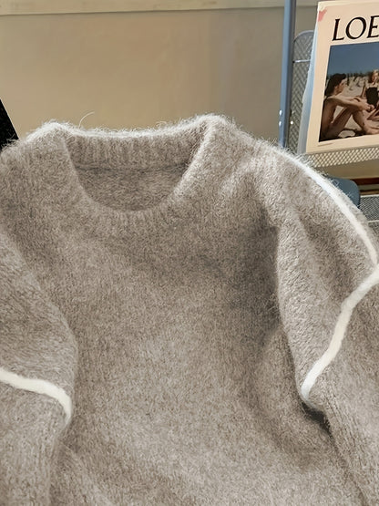 Damtröja med Rund Hals