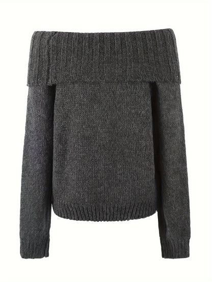 Damernas Chic Axelbandslös Tröja