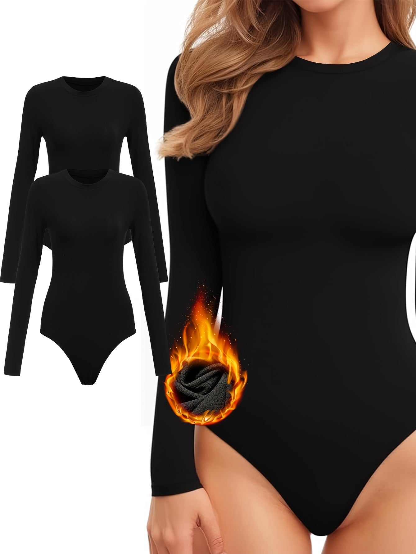 2 st Kvinnors långärmade body