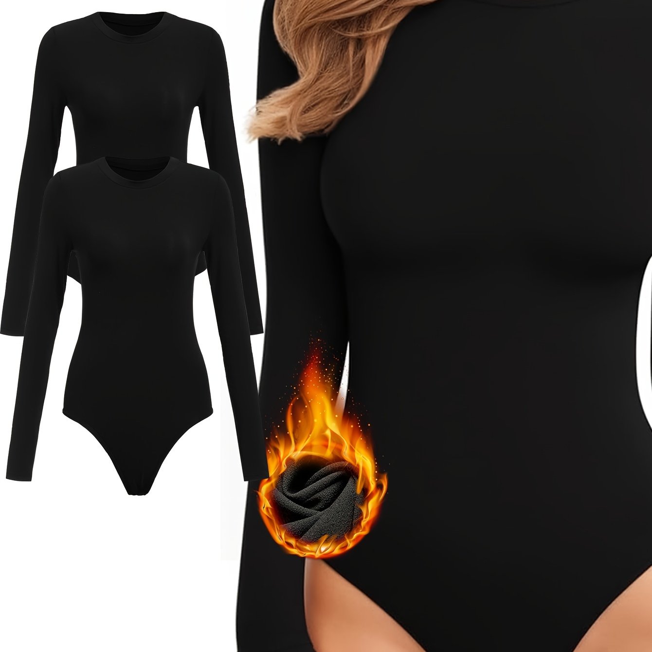 2 st Kvinnors långärmade body